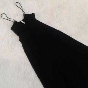 Y2K Black Criss Cross Asymmetrical Hem Dress